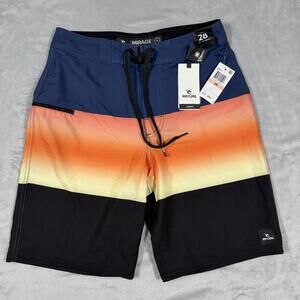 Rip Curl Mirage Boardshorts 28 Colorblock Stretch Surf Summer Swim Cali NWT